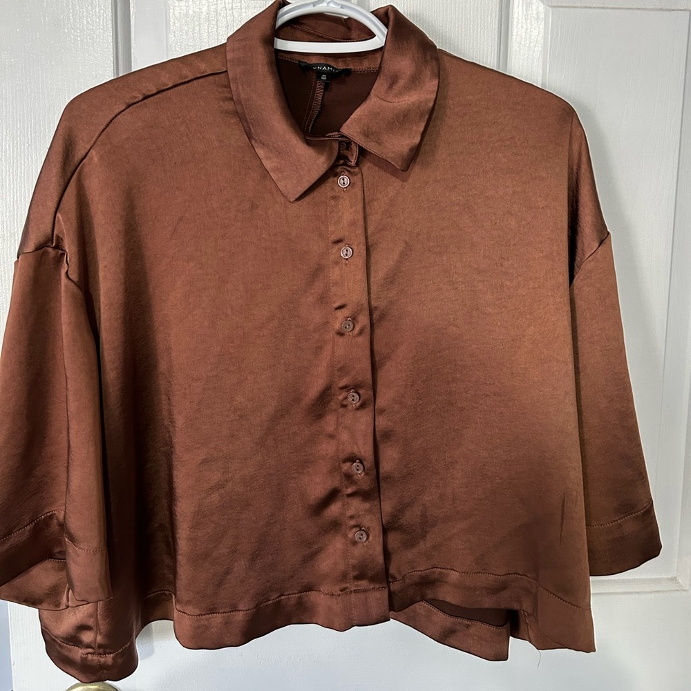 Brown Silk Dynamite Top
